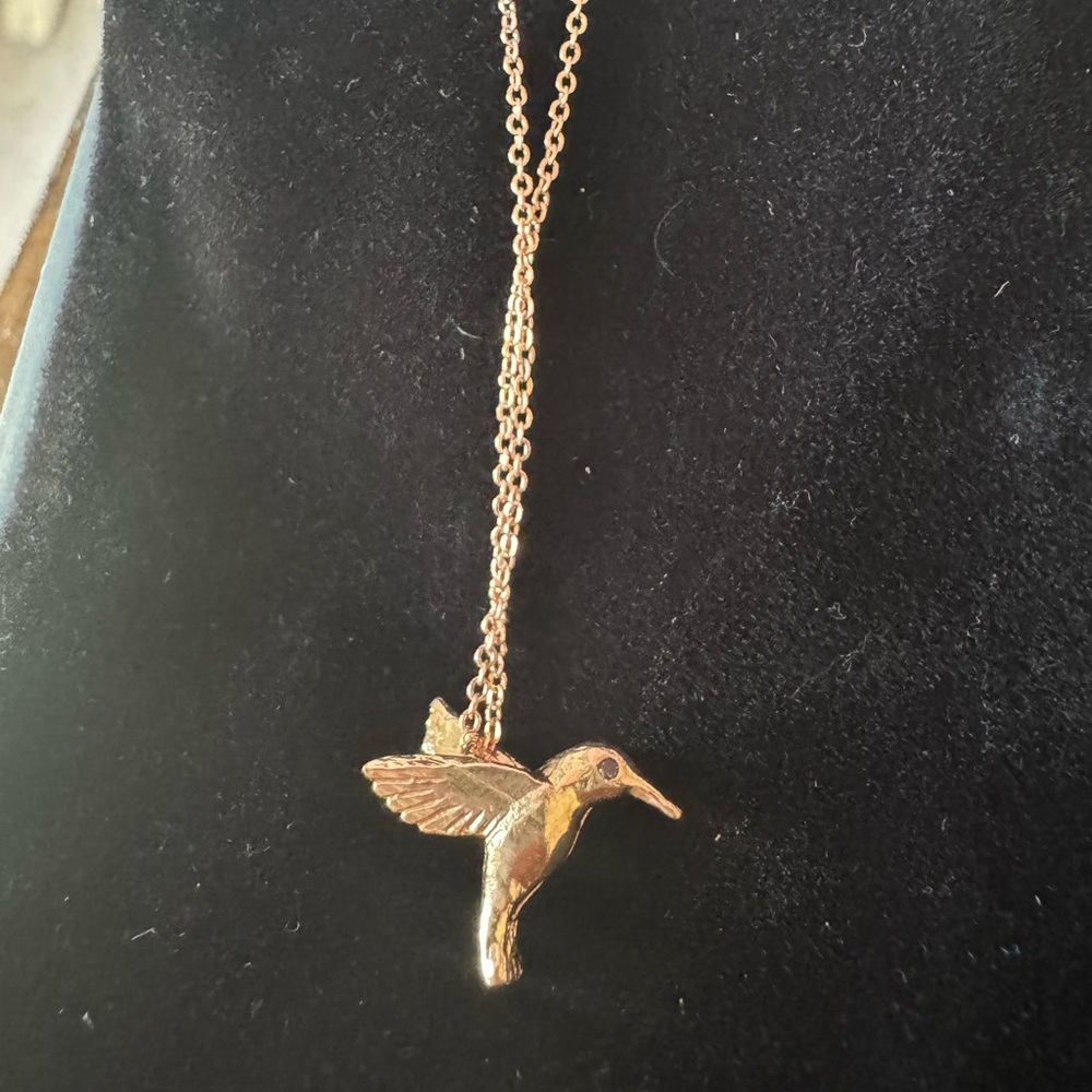 Kyle Chan Rose Gold Humming Bird Pendant